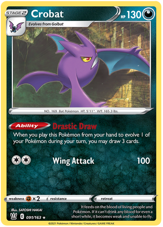 Crobat (091/163) (Theme Deck Exclusive) [Sword & Shield: Battle Styles]