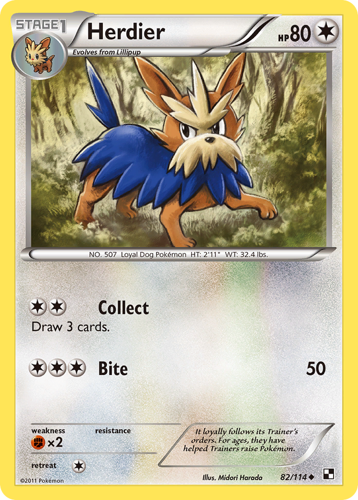 Herdier (82/114) [Black & White: Base Set]