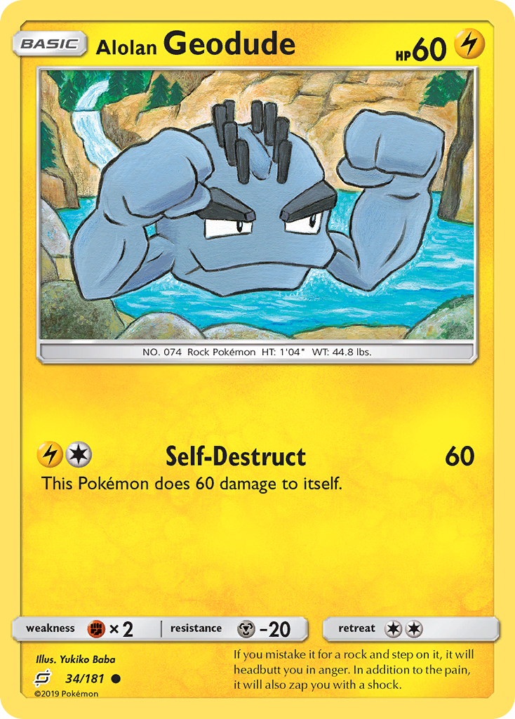 Alolan Geodude (34/181) [Sun & Moon: Team Up]