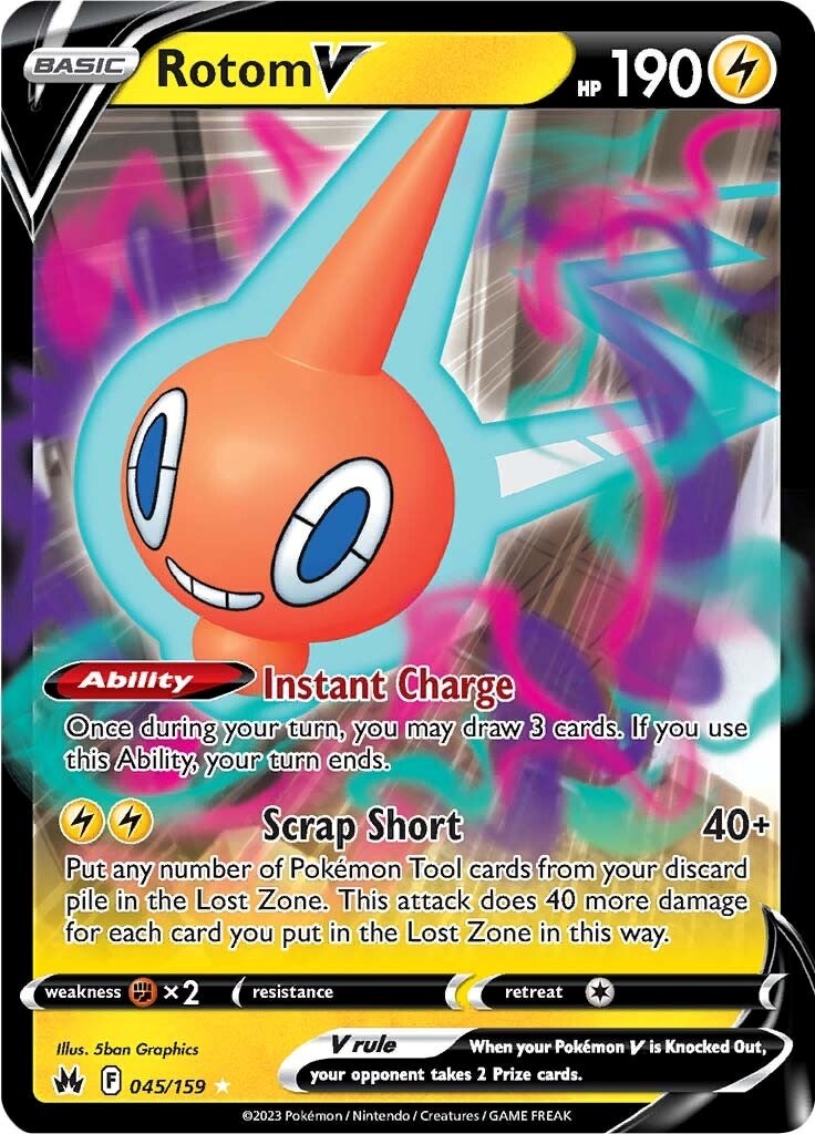 Rotom V (045/159) [Sword & Shield: Crown Zenith]