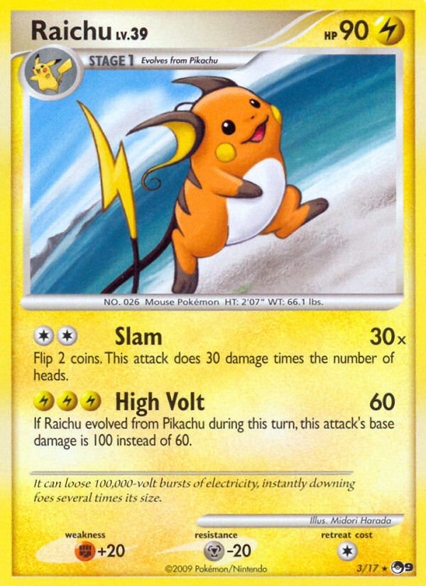 Raichu (3/17) [POP Series 9]