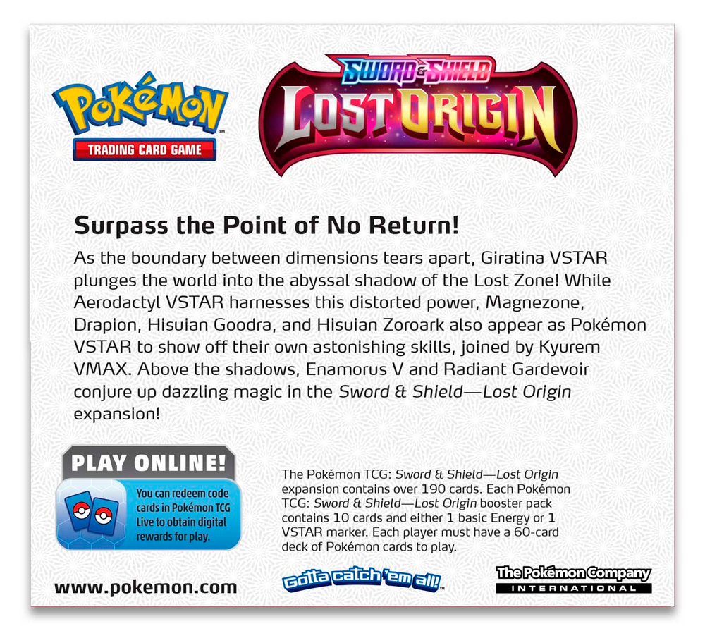  Pokémon TCG: Sword & Shield—Lost Origin Booster